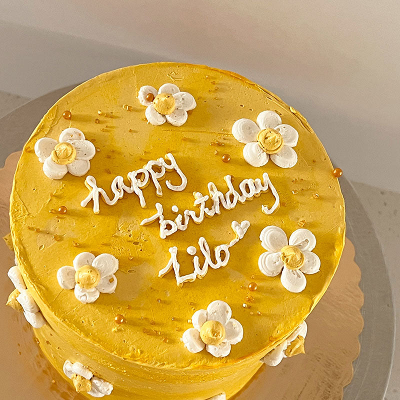 Colourful Pastel Buttercream Birthday Cake for Girls